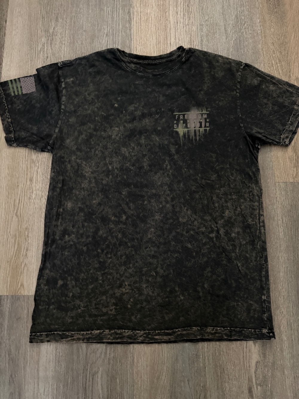 Affliction Freedom Defender men's short sleeve tee size XL skeleton black tan